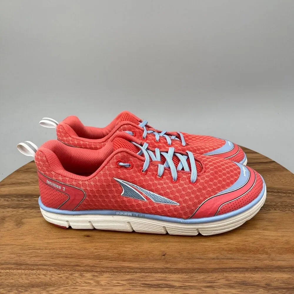 Altra Intuition 3 Shoes Womens Size 9.5 Coral Pink Road Running Comfort Walking